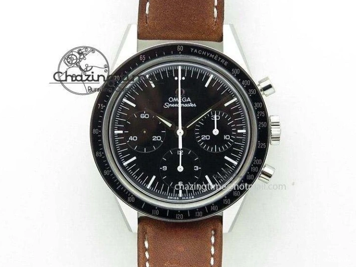 0121 Modern De Ville Date RG MKF 1:1 Best Edition White Textured Dial Roman Marker on Brown Leather Strap A 7752